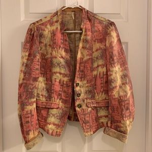 Free People Tie Dye Blazer Jacket